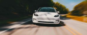 Tesla Approved Collision Repair Fremont - White Tesla Driving